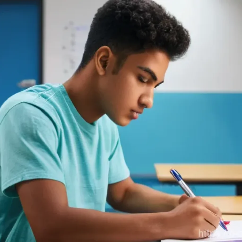 행정관리사 실기시험 시뮬레이션 - **Prompt:** A young adult, around 20-25 years old, sits intensely focused at a clean, modern study d...