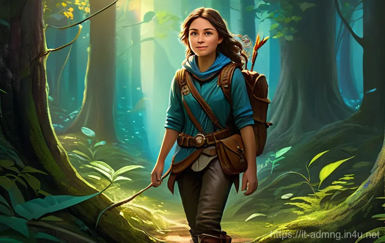 행정관리사 직무 인터뷰 사례 - **Prompt:** A vibrant digital painting depicting a young female adventurer, approximately 16 years o...