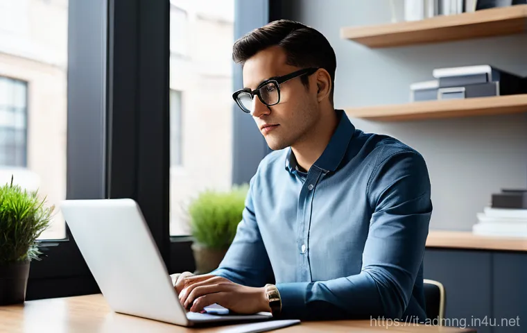 행정관리사 직무 경험 인터뷰 - **Prompt:** "A focused professional, mid-30s, gender-neutral, dressed in smart business casual attir...