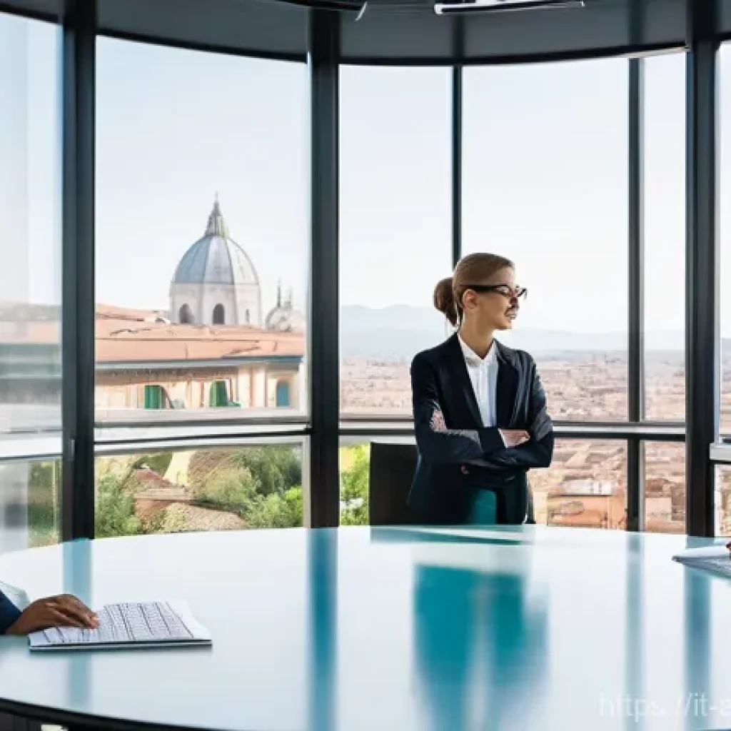 행정관리사와 경영학 지식 활용 - **Prompt:** A diverse group of four professionals, dressed in smart business casual attire (blazers,...