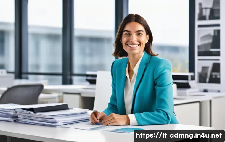 행정관리사 필수 서류 준비 방법 - **Prompt:** "A vibrant, panoramic view of a bright, modern Italian office space. In the foreground, ...