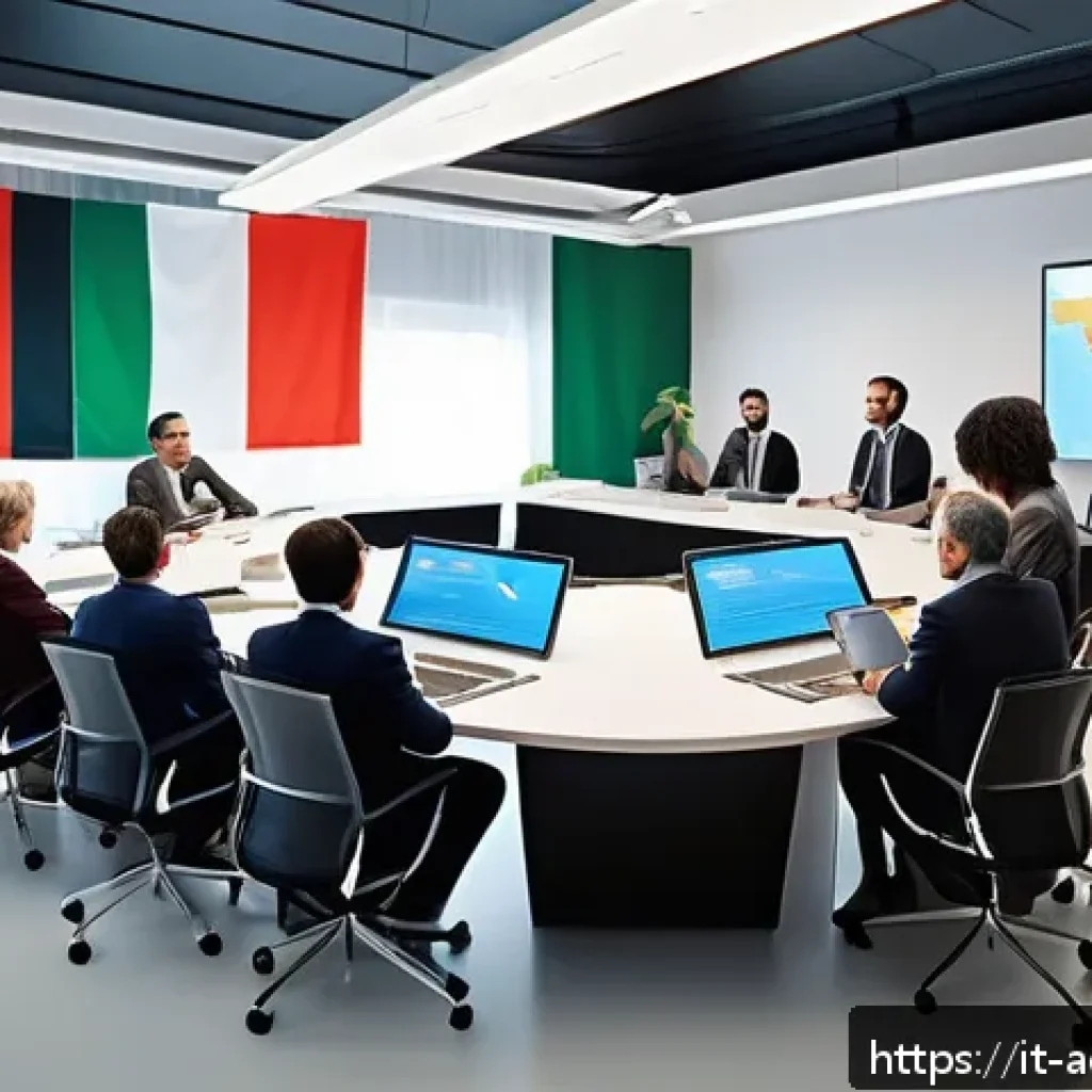 행정관리사 커뮤니티 추천 - A modern Italian public administration professional workspace, showing a diverse group of civil serv...