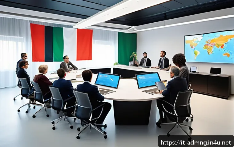 행정관리사 커뮤니티 추천 - A modern Italian public administration professional workspace, showing a diverse group of civil serv...