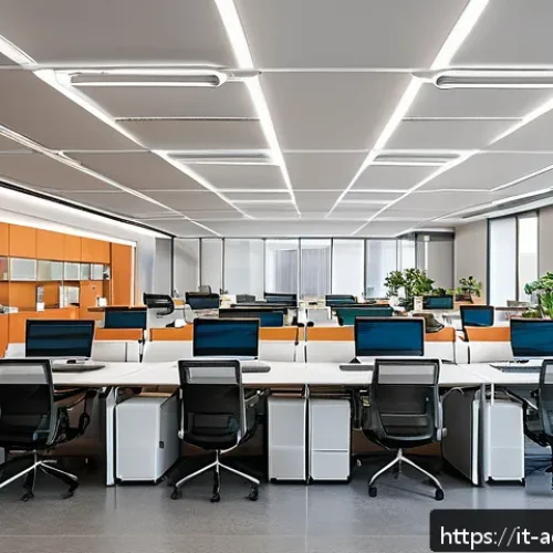행정관리사 직무교육 사례 - A modern Italian public administration office scene showing diverse employees engaged in practical d...
