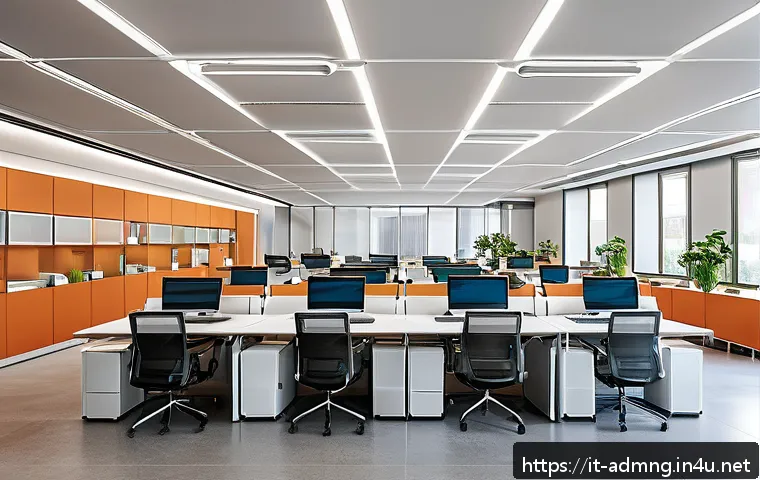 행정관리사 직무교육 사례 - A modern Italian public administration office scene showing diverse employees engaged in practical d...